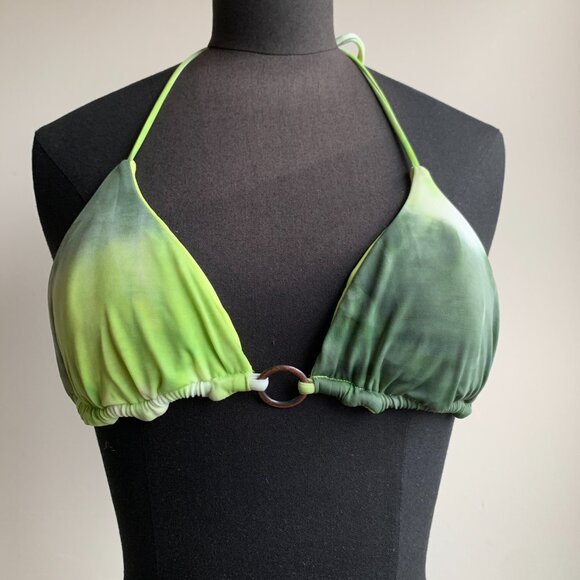 Billabong BLUE CRUSH era Vintage bikini tie dye reversible triangle low rise - Picture 3 of 7